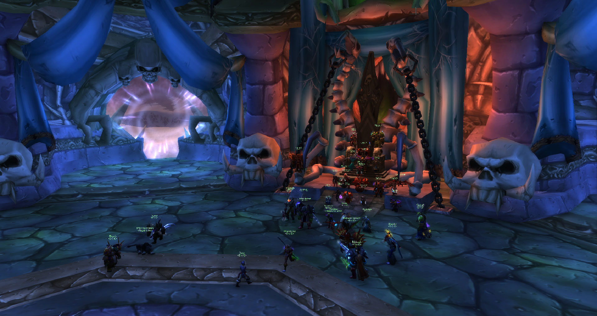 DvC raid group at the Frozen Throne